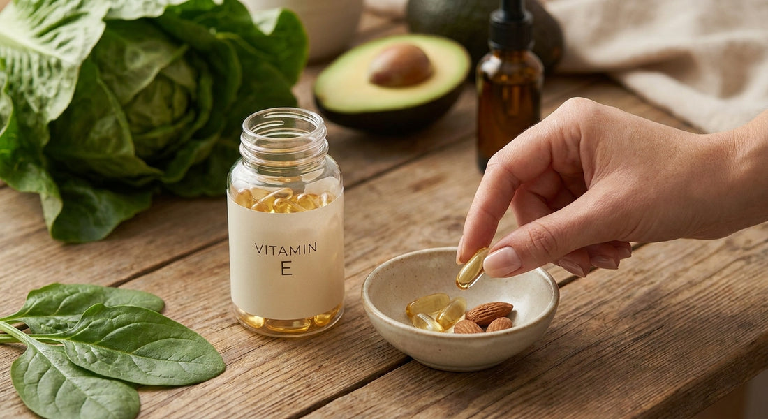 Vitamin E supplements for skin health in women