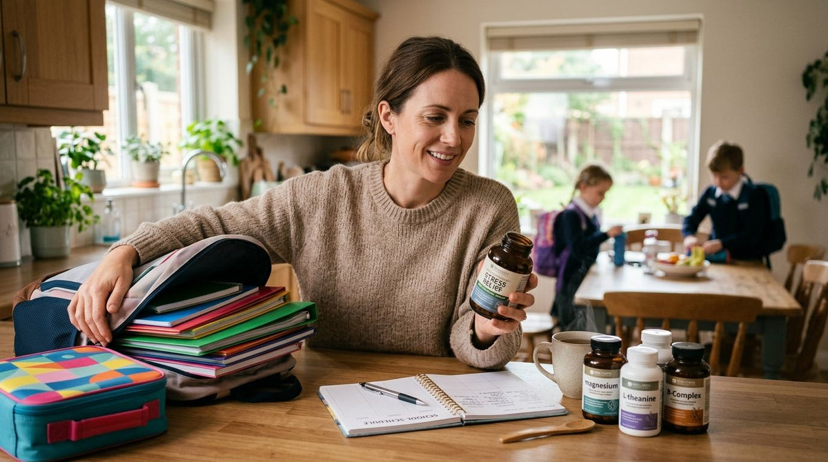 Supplements for back-to-school season stress in parents