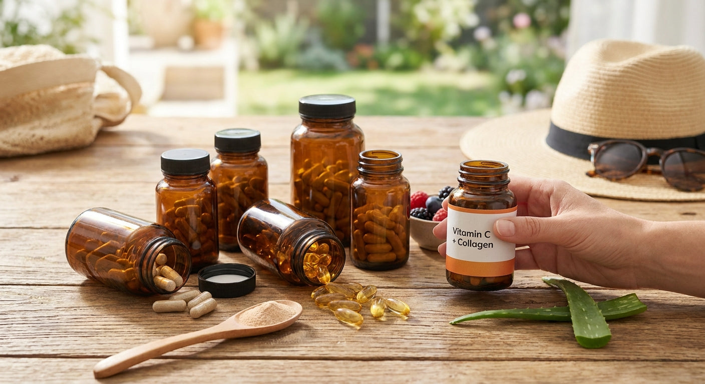Supplements for skin recovery after sun exposure