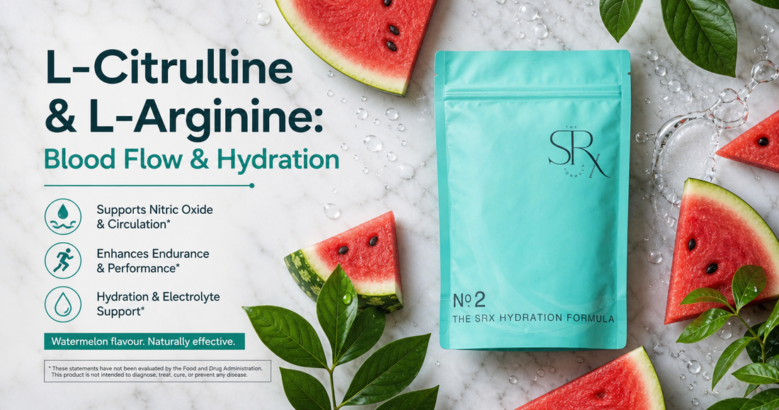 L-Citrulline and L-Arginine for blood flow and hydration - The SRX No.2 Hydration Formula