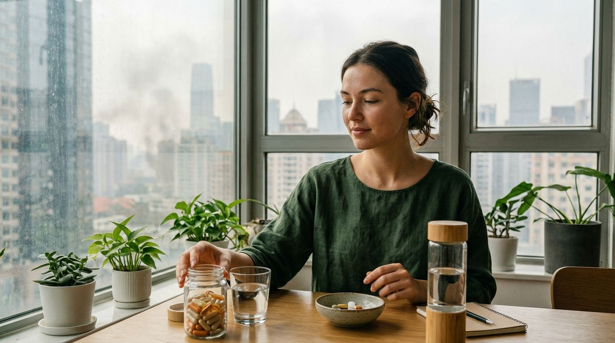 Skin and energy supplements for women living in polluted cities