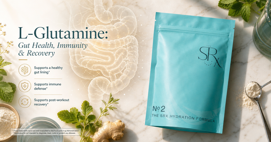 L-Glutamine benefits for gut health immunity and recovery - The SRX No.2 Hydration Formula
