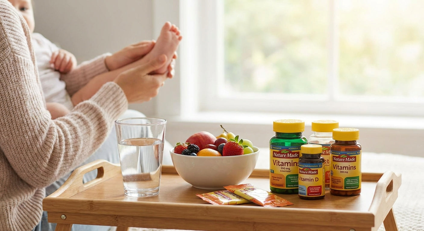 Hydration and energy supplements for breastfeeding mothers