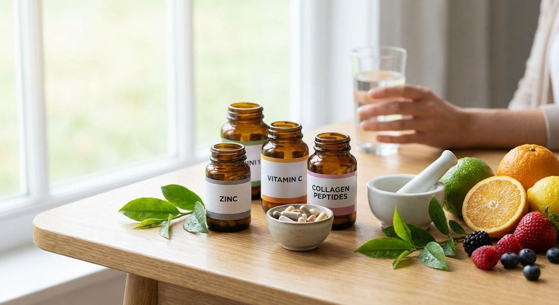 Supplements for reducing visible pores
