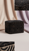 Noir Velvet Embossed Jewelry Box