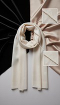 Ivory Cashmere Silk Scarf