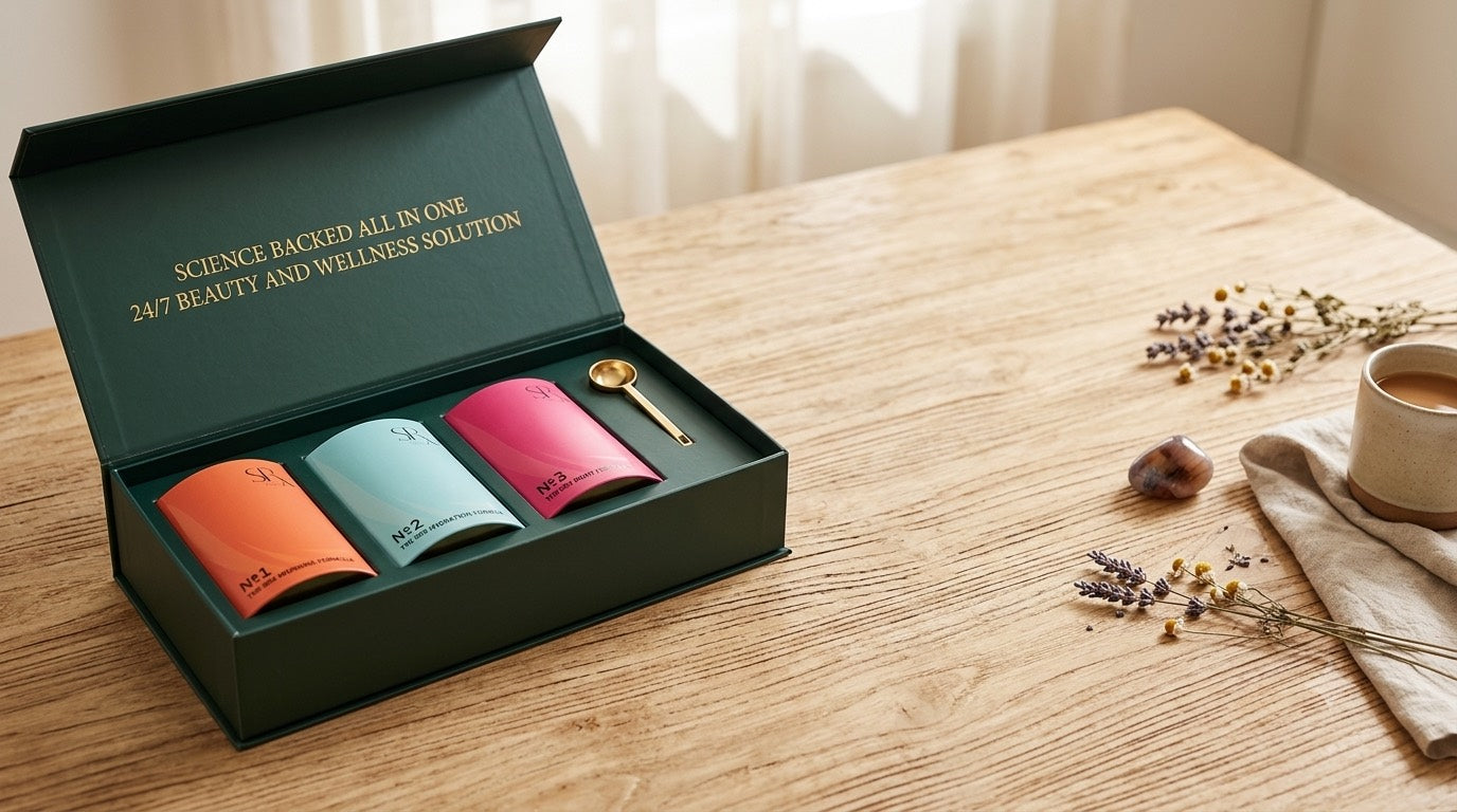 The SRX Formula box open on a table, showing the Sculpt, Restore and Exude formulas